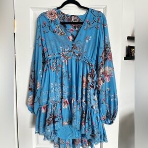 Free People Blue Floral Dress
